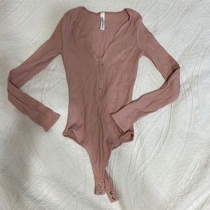 Body suit baby pink long sleeve